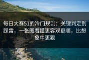 每日大赛51的冷门规则：关键判定别踩雷，一张图看懂更客观更顺，比想象中更狠
